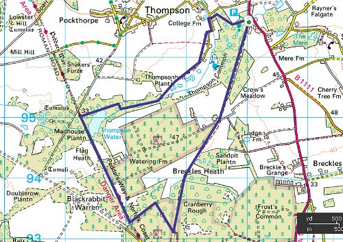 The Brecks Norfolk Map The Pingo Trail Walk